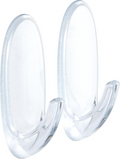 Command 17091CLR Medium Hook 2 Pieces Transparent Damage Free Hanging