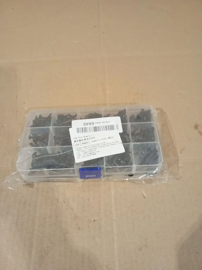 350pcs Black Self Tapping Screws Set M3 M4 M5 Hex Socket Pan Head Wood