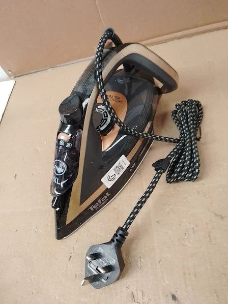 Tefal Puregliss Steam Iron 3000W 280g Min Steam Boost 33.2x18cm Black Gold