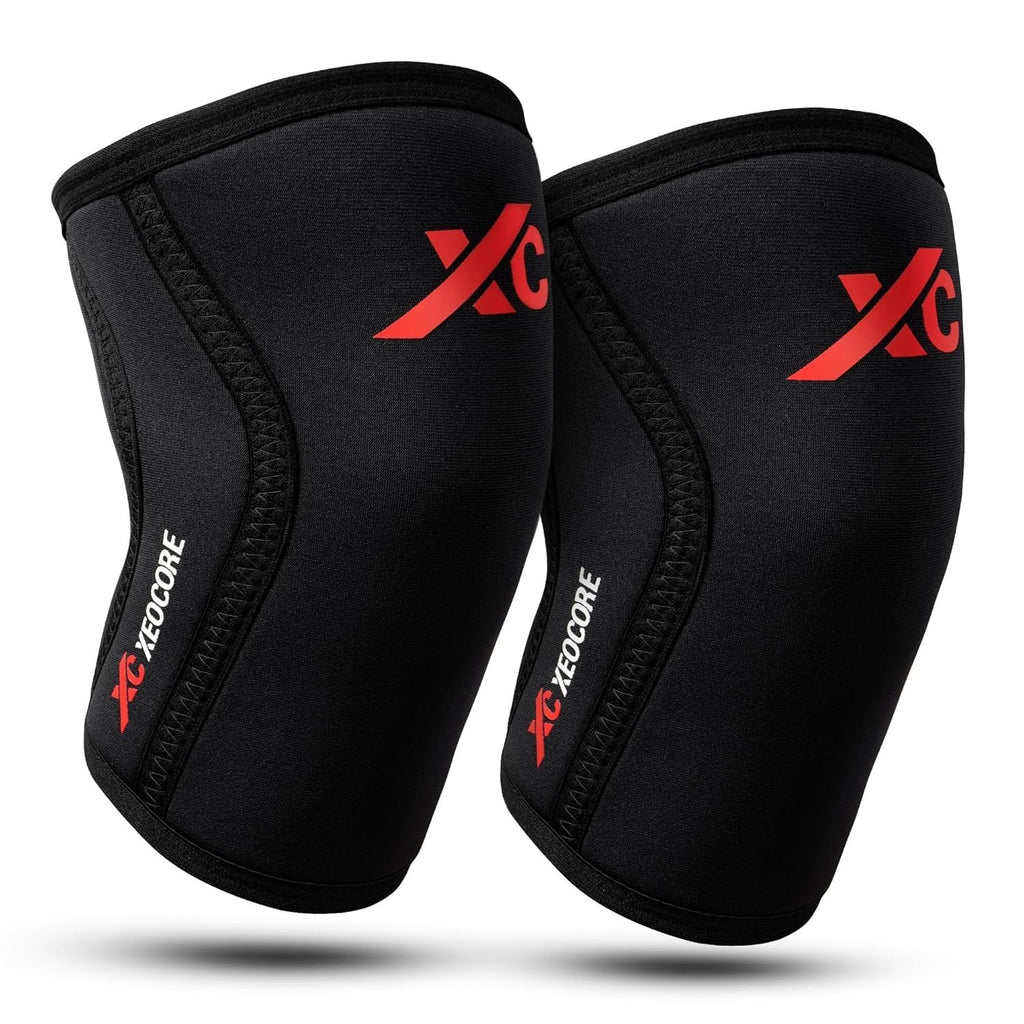 Xeocore Ultra 7mm Knee Sleeves Premium Compression Support Crossfit Large New