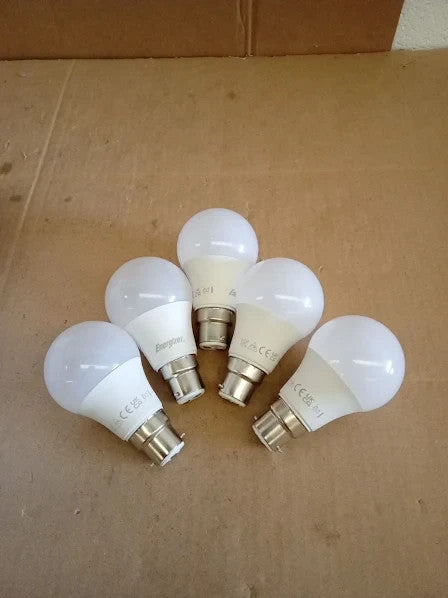 Energizer Bayonet 60w B22 LED Light Bulbs Daylight White 6500k 806 Lumens New