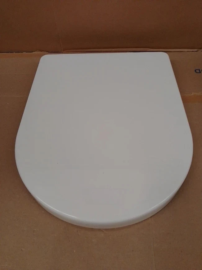 Premium D Shape Soft Close Toilet Seat Adjustable Stainless Hinge 45x36.5cm