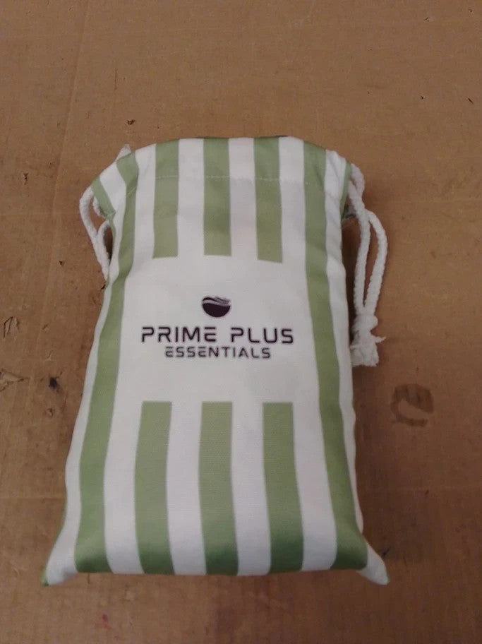 Premium Quick Dry Microfibre Beach Towel Sand Free 160x90cm Olive White New