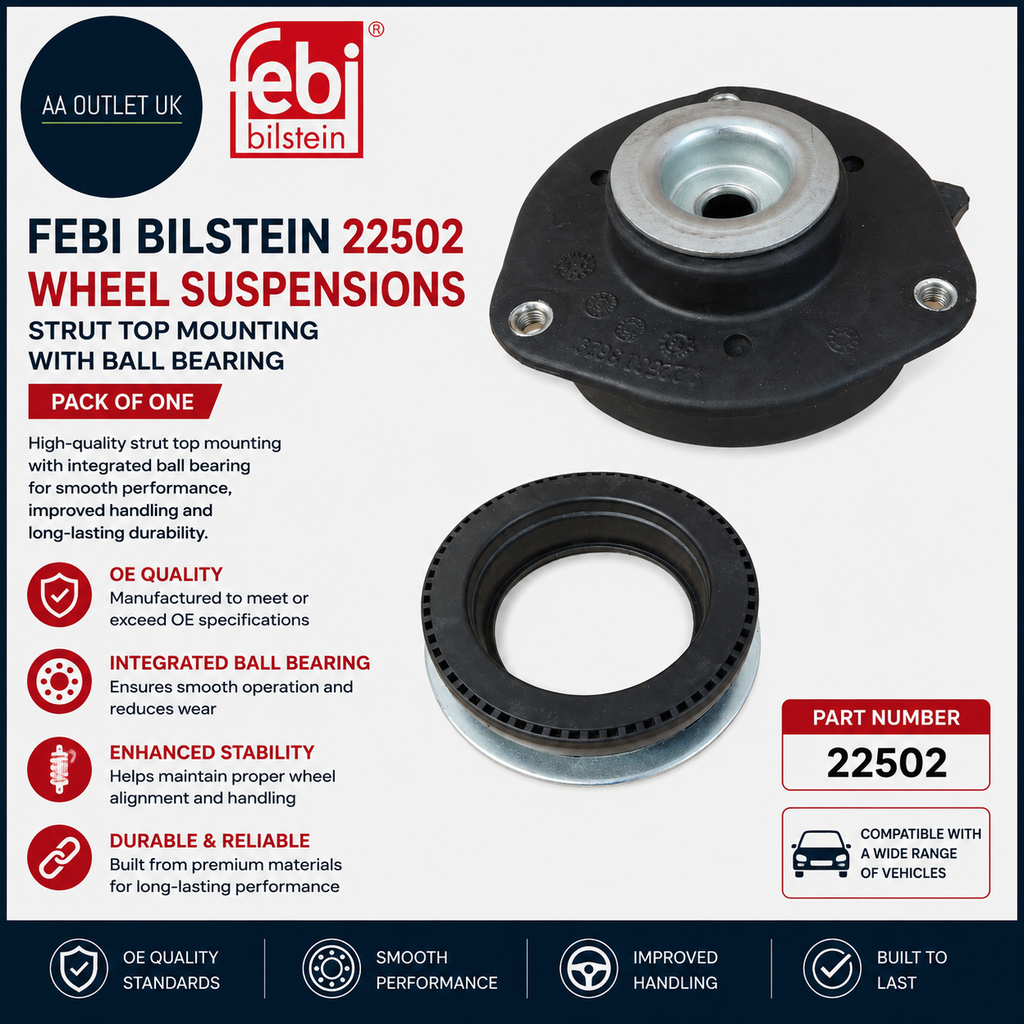 Febi Bilstein 22502 Wheel Suspensions Strut Top Mounting Ball Bearing Pack One