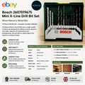 Bosch 2607019675 Mini X Line Drill Bit Set Wood Masonry Metal Heavy Duty Design