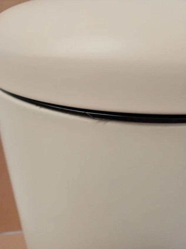 Habitat 30L Round Bin Carbon Steel Inner Bin 67x29X29cm Matt Cream