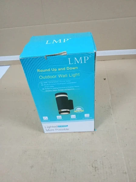 LMP Outdoor Wall Lights Mains Powered Up Down Outside Grey 24x10x13cm New