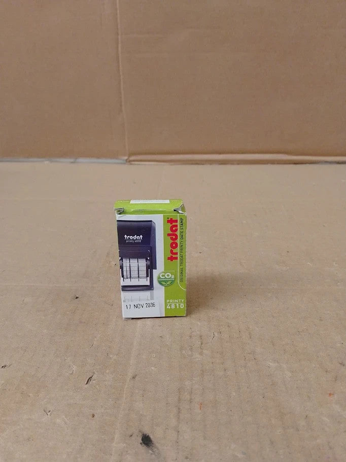 Trodat Printy 4810 Self Inking Date Stamp Adjustable Office Rubber Stamp Black