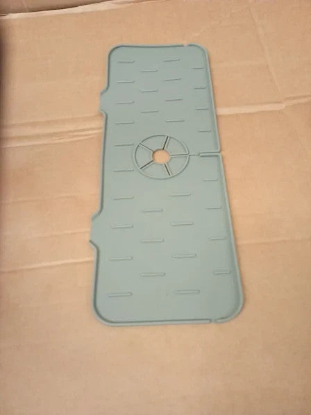 Silicone Sink Faucet Draining Mat Kitchen Splash Guard 37x14cm Rectangular New