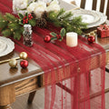 Artoid Mode Pearl Red Gauze Table Runner 70x300cm Seasonal Sheer Cheesecloth New