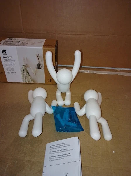 Umbra Buddy Decorative Wall Mounted Hanging Coats Hooks 100% Recyled Abs New
