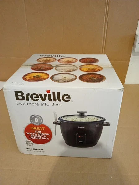 Breville Electric Rice Cooker 1.8L 10 Cup Serves Up To 8 People 29.5x29.5x25cm