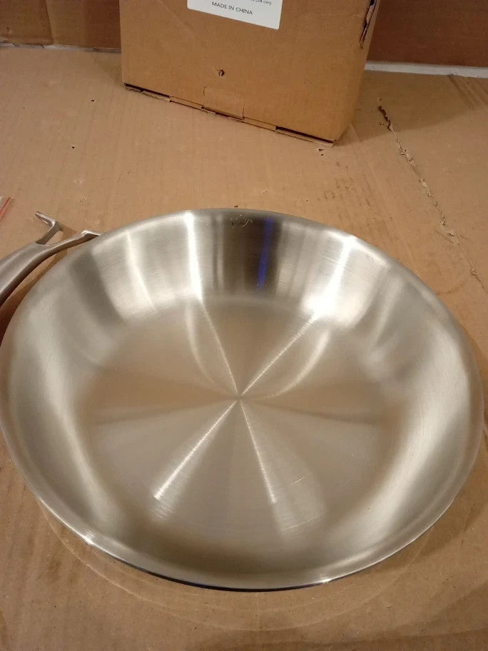 Houslux Frying Pan Stainless Steel Uncoated Induction Compatible 24cm New