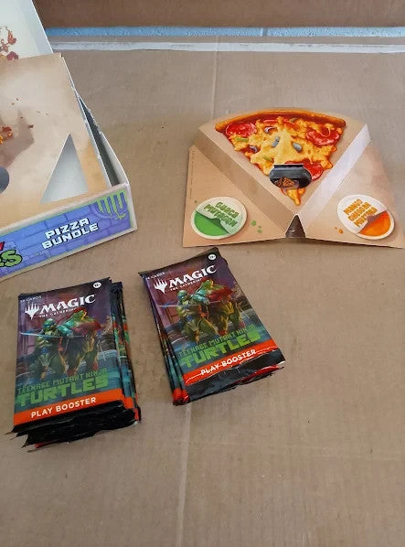 Magic The Gathering Teenage Mutant Ninja Turtles Pizza Bundle Card Game 13+ New