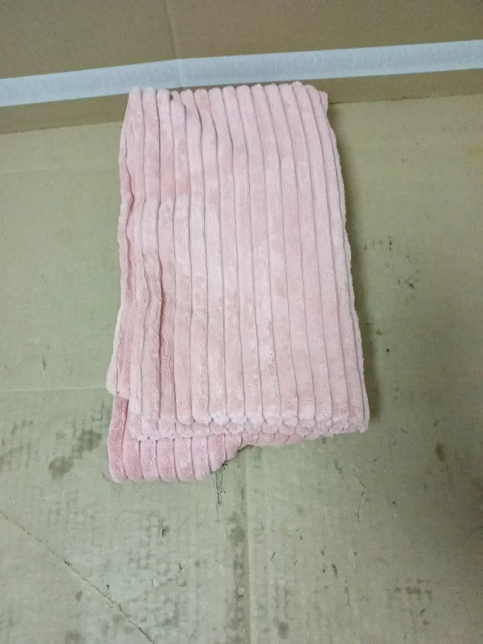 Home Brilliant Pink Cushion Cover 12x20in Soft Corduroy Cute Rectangle 2pc New