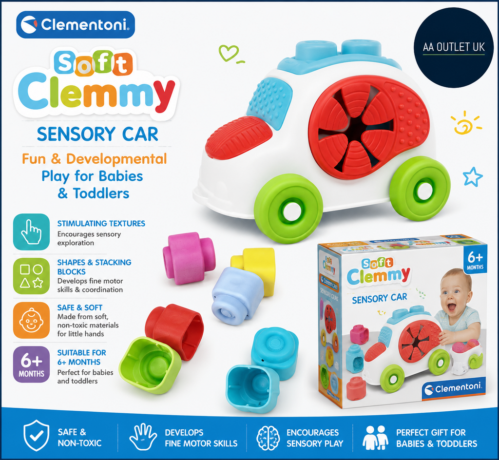 Clementoni Soft Clemmy Sensory Car Fun & Developmental Play Babies & Toddlers