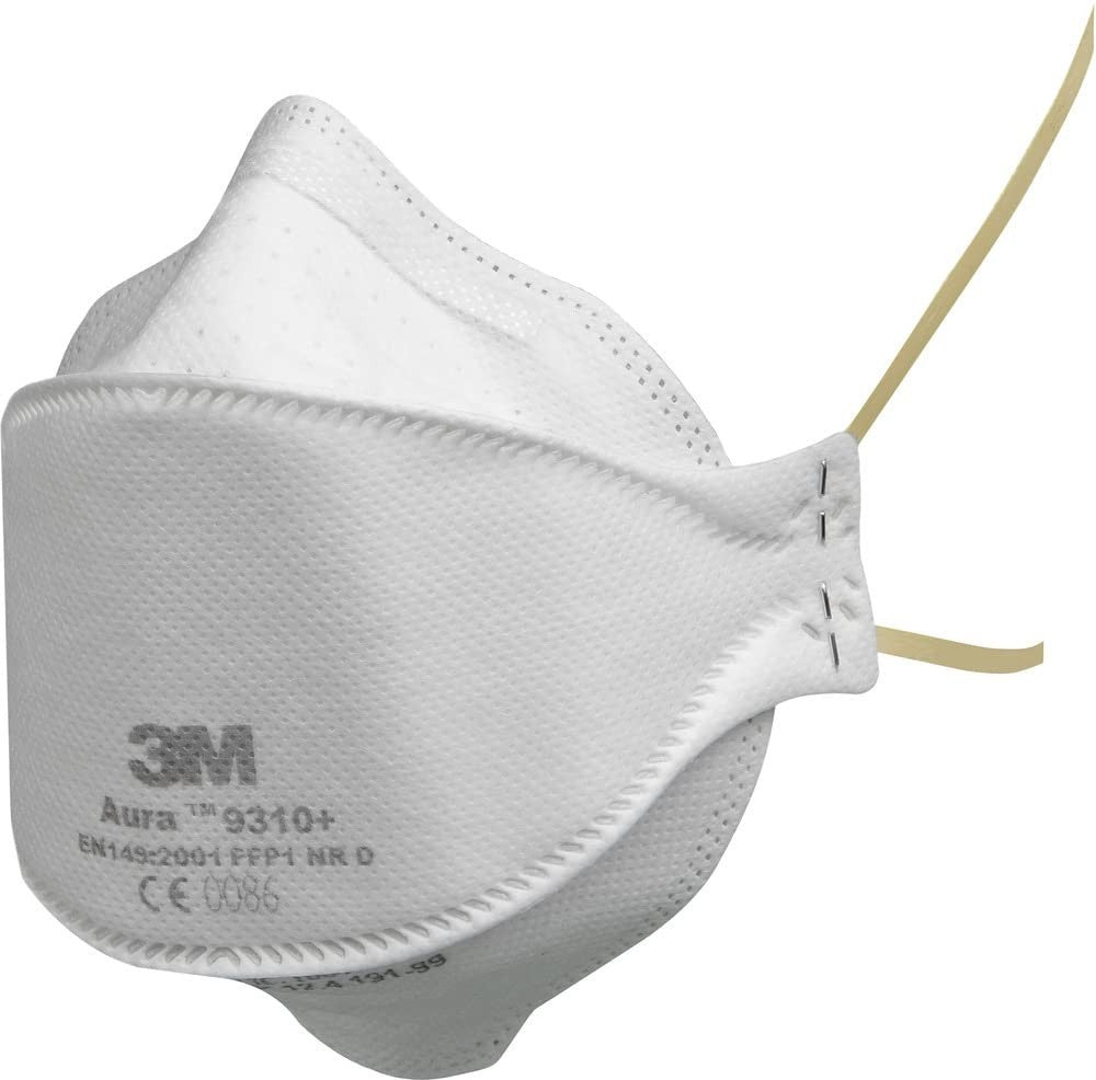3M Aura Particulate Respirator FFP1 Unvalved 9310+ Mask White One Size New