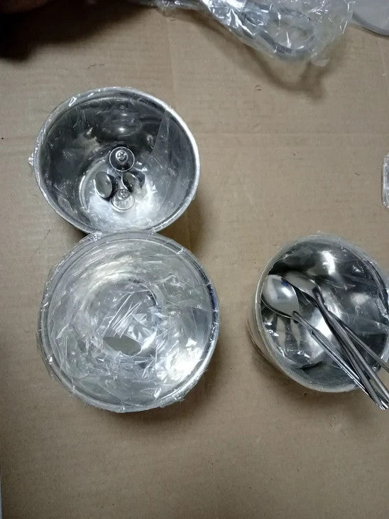Genware 8053 4 S/ST Revolving Relish Server 4 Way Aluminium Heavy Weight