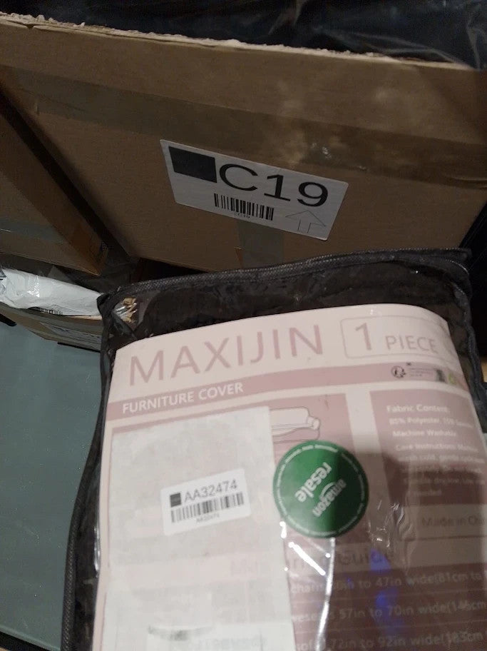 Maxijin Super Stretch Couch Cover 2 Seater Couch 1 Piece Universal Black New