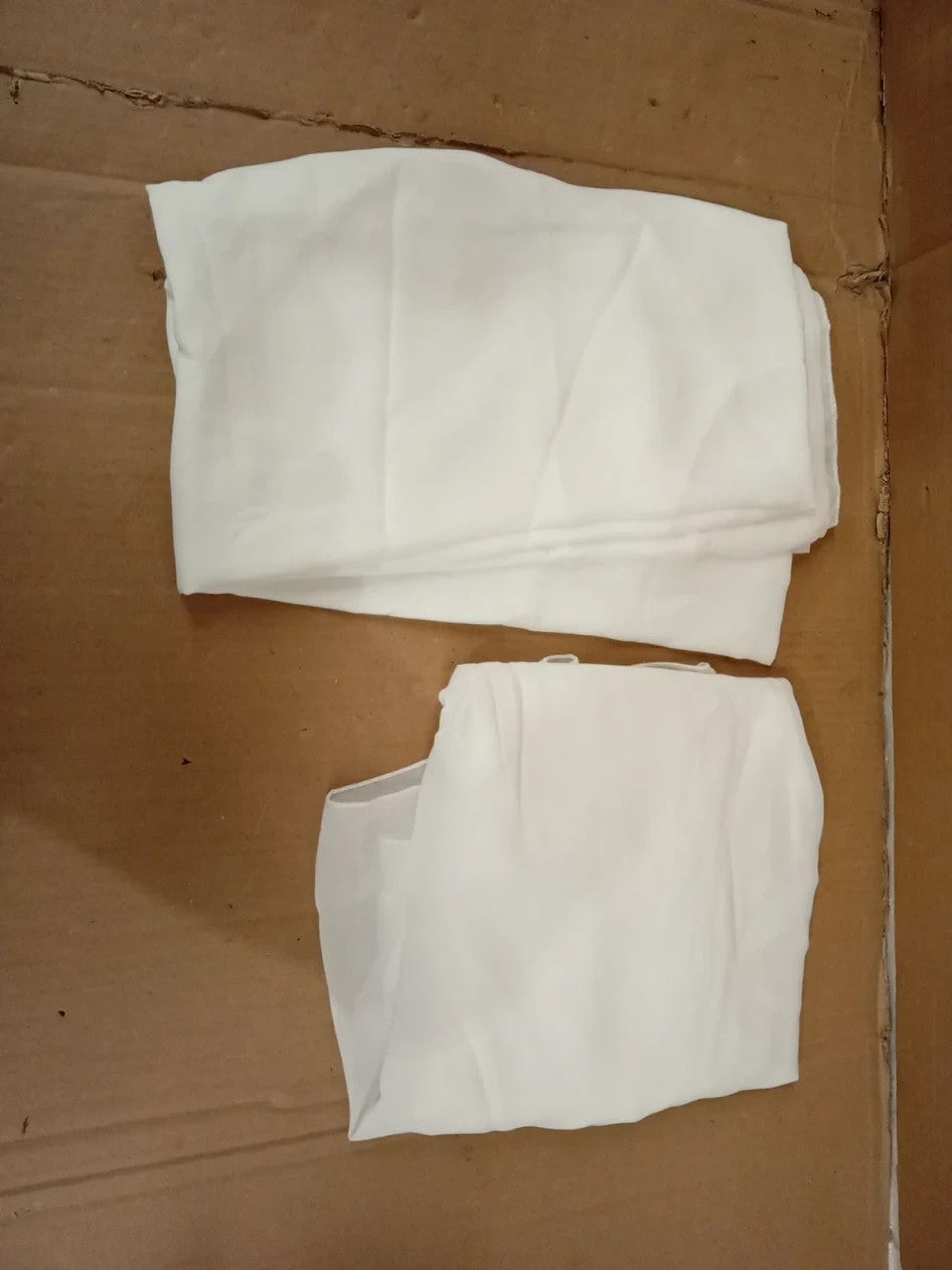 EMART White Backdrop Curtains 3x3m Tulle Chiffon Fabric 1.5x3m 2 Panels Drape