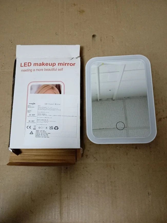 Tekstap Touch Dimming Makeup Mirror 3 Color Light Up Mirror Portable Vanity
