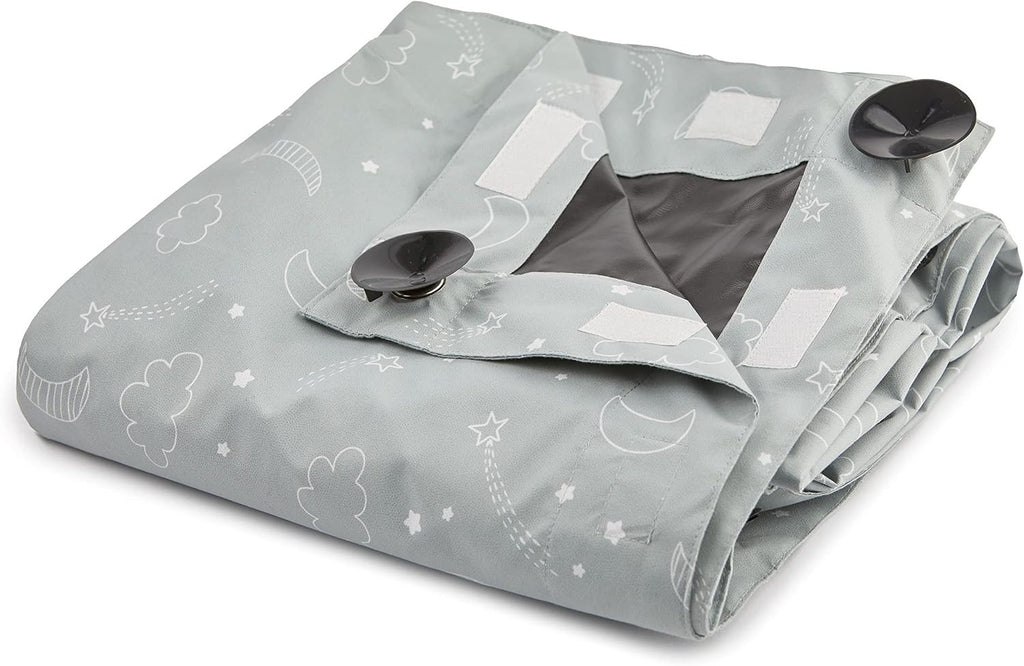 Snooze Portablind Portable Kids Baby Blackout Curtain Grey 130x180cm New