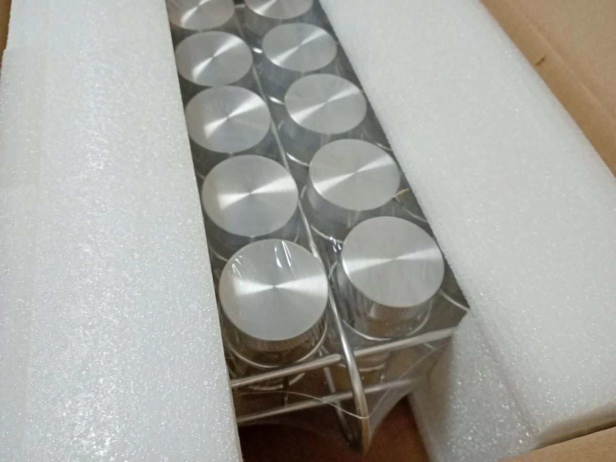 Amazon Basics Alloy Steel 20 Jar Vertical Spice Rack Alloy Steel Silver New