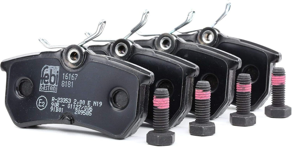 Febi Bilstein 16167 Brake Pad Set With Bolts 1 Unit For Cars Rear New