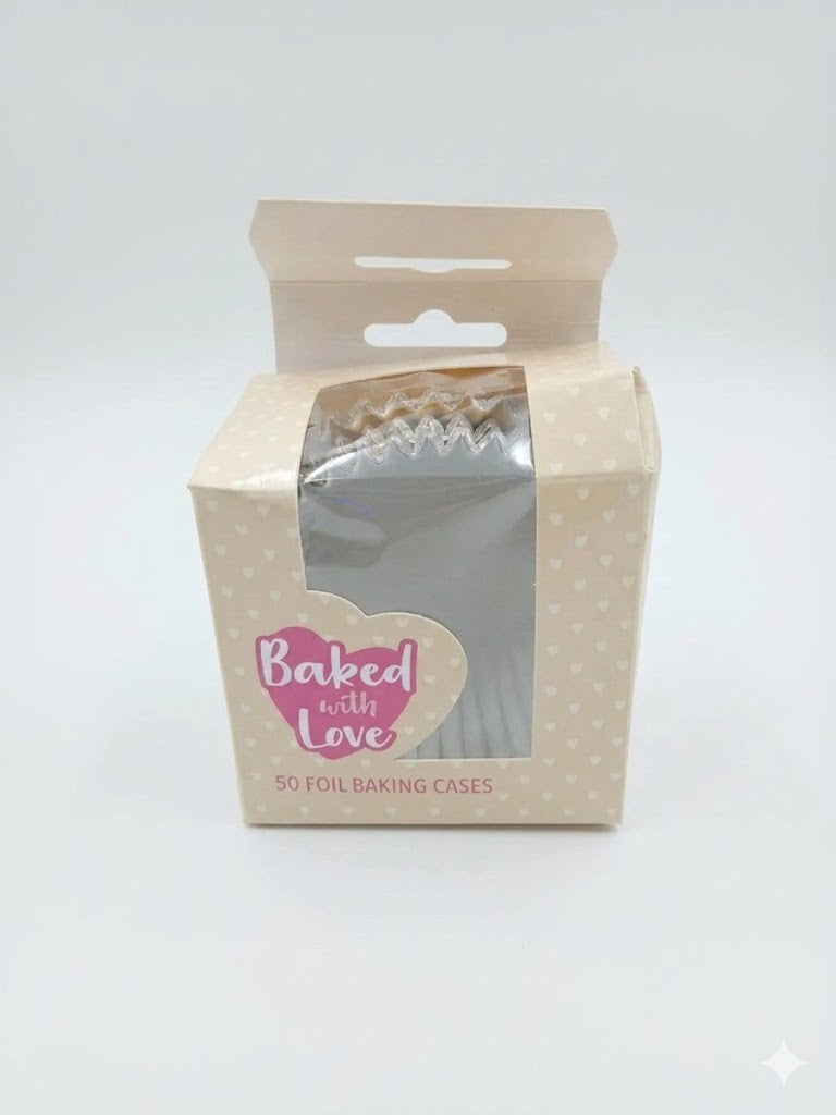 Baked Love Gold Foil Baking Cases Greaseproof Multi Purpose Cupcake Cups New