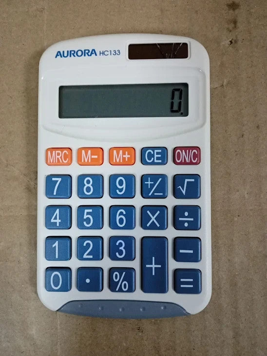 Aurora HC133 Handheld Calculator Ideal Primary School Use Standard Function