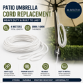 4m Heavy Duty Patio Umbrella Cord Replacement 8mm 4mm Thick Parasol Cord