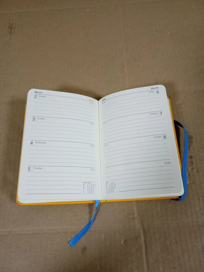 Collins Legacy A6 Academic Planner 2025-26 Week View Hard Cover Yellow Diary