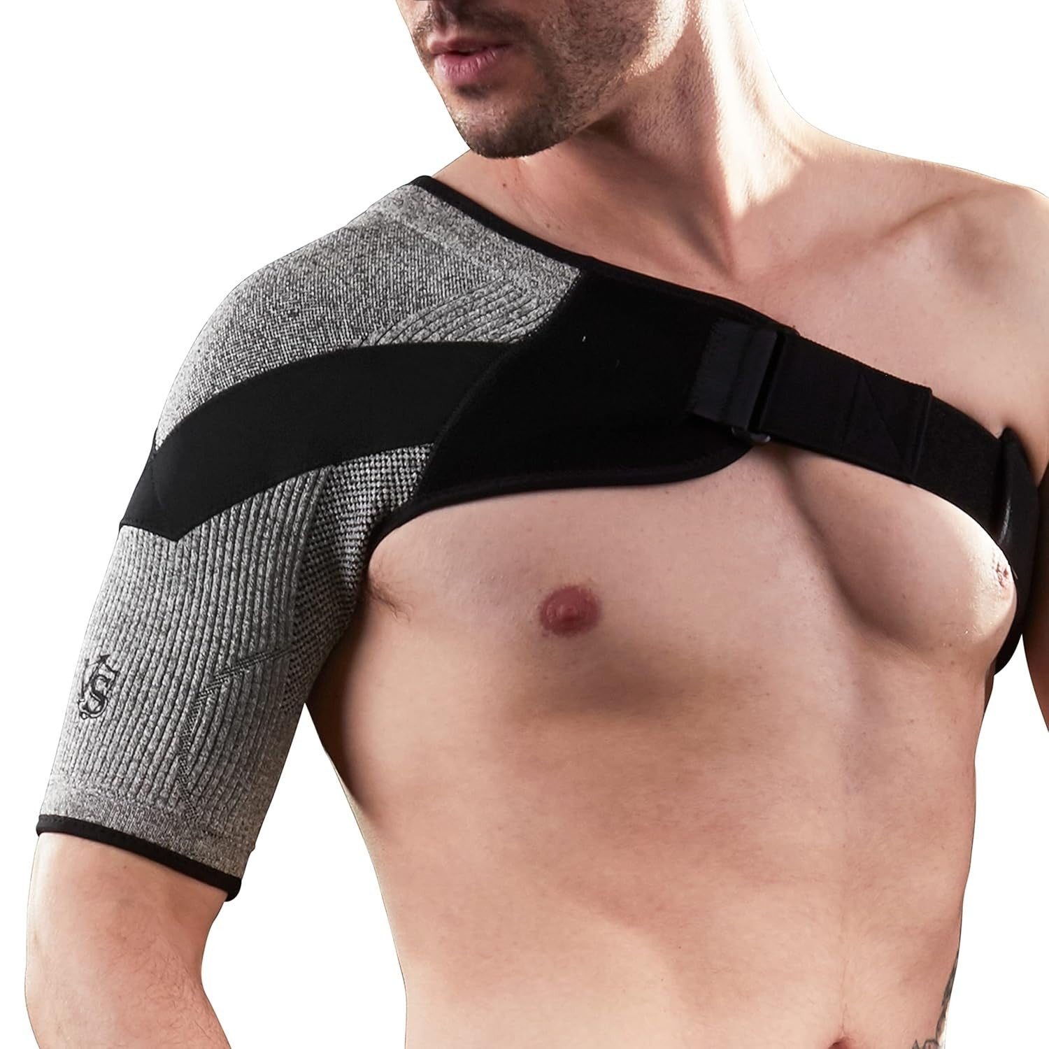 Vital Salveo Adjustable Compression Shoulder Brace Support Warp Strap Small New