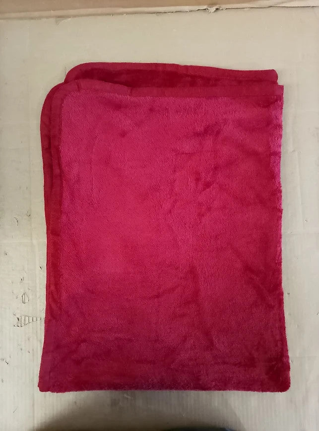 PiccoCasa Pet Dog Blanket Fluffy Fleece Soft Warm Puppy Burgundy 75x100cm New