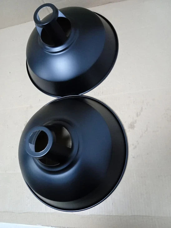 2 Pack Black Inner White Lampshade Ceiling Lamp 30cm Industrial Pendant New