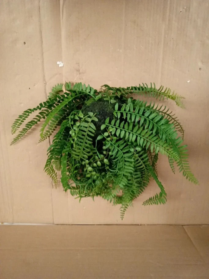 Briful 13.8in Artificial Hanging Plant Hemp Rope Fake Plants Boston Fern Hanging