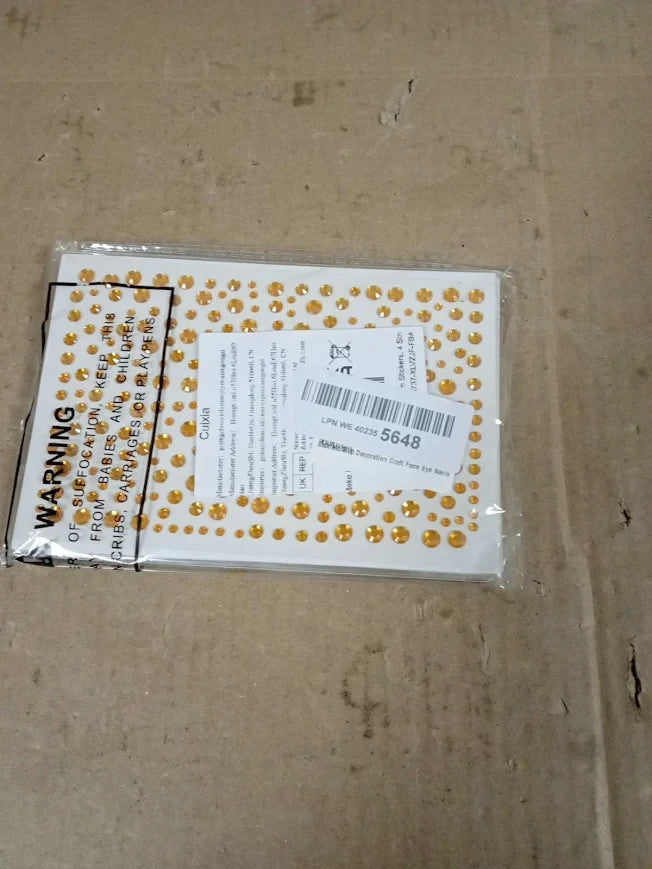 Cuixia Gem Stickers 4 Size 3 To 6mm Gold Rhinestone Adhesive Rhinestones New