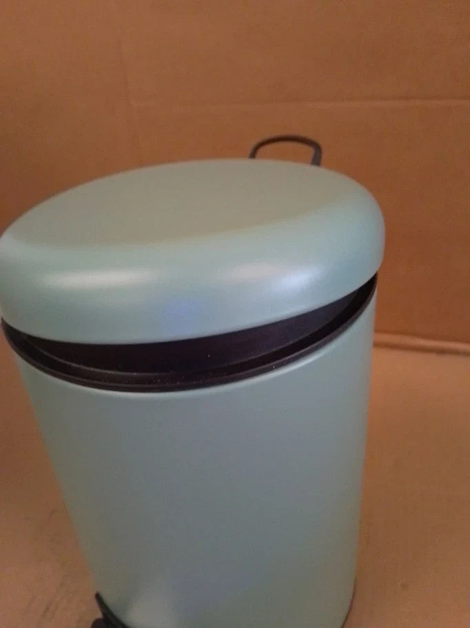 Pedal Bathroom Bin Mint Green Soft Close Waste Bin Removable Inner Bucket