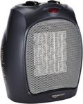 Amazon Basics 1800w Ceramic Space Heater With Adjustable Thermostat Black New