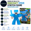 Heroes of Goo Jit Zu Minecraft Steve Stretch Figure Diamond Armour Sword Design