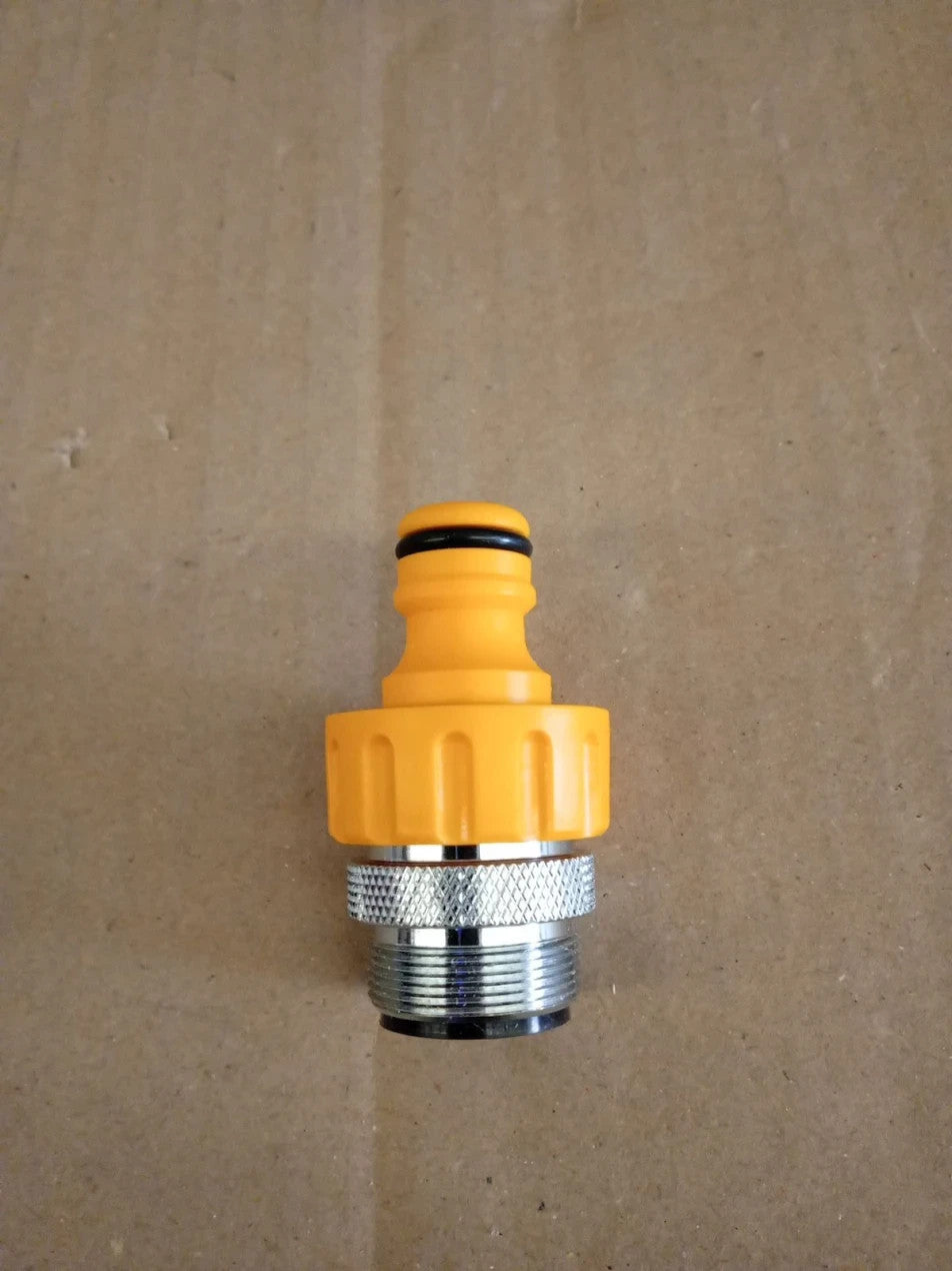 Hozelock Kitchen Tap Connector 24mm Male Head Yellow 1 Pack 16x10x8cm