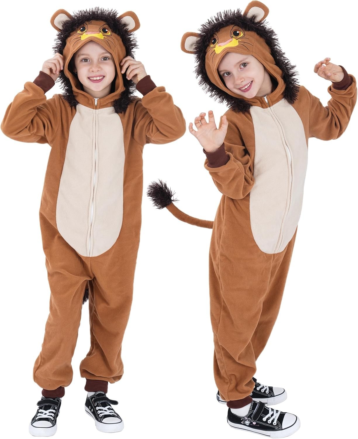 Sincere Party Kids Costume Lion Oneise Animal Jumpsuit Boys Girls Medium 6-8 New