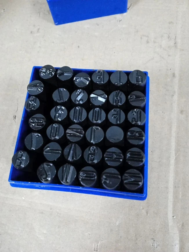 36pc 8mm Number Letter Punch Set Metal Stamp Steel Alphabet Marking Tool New