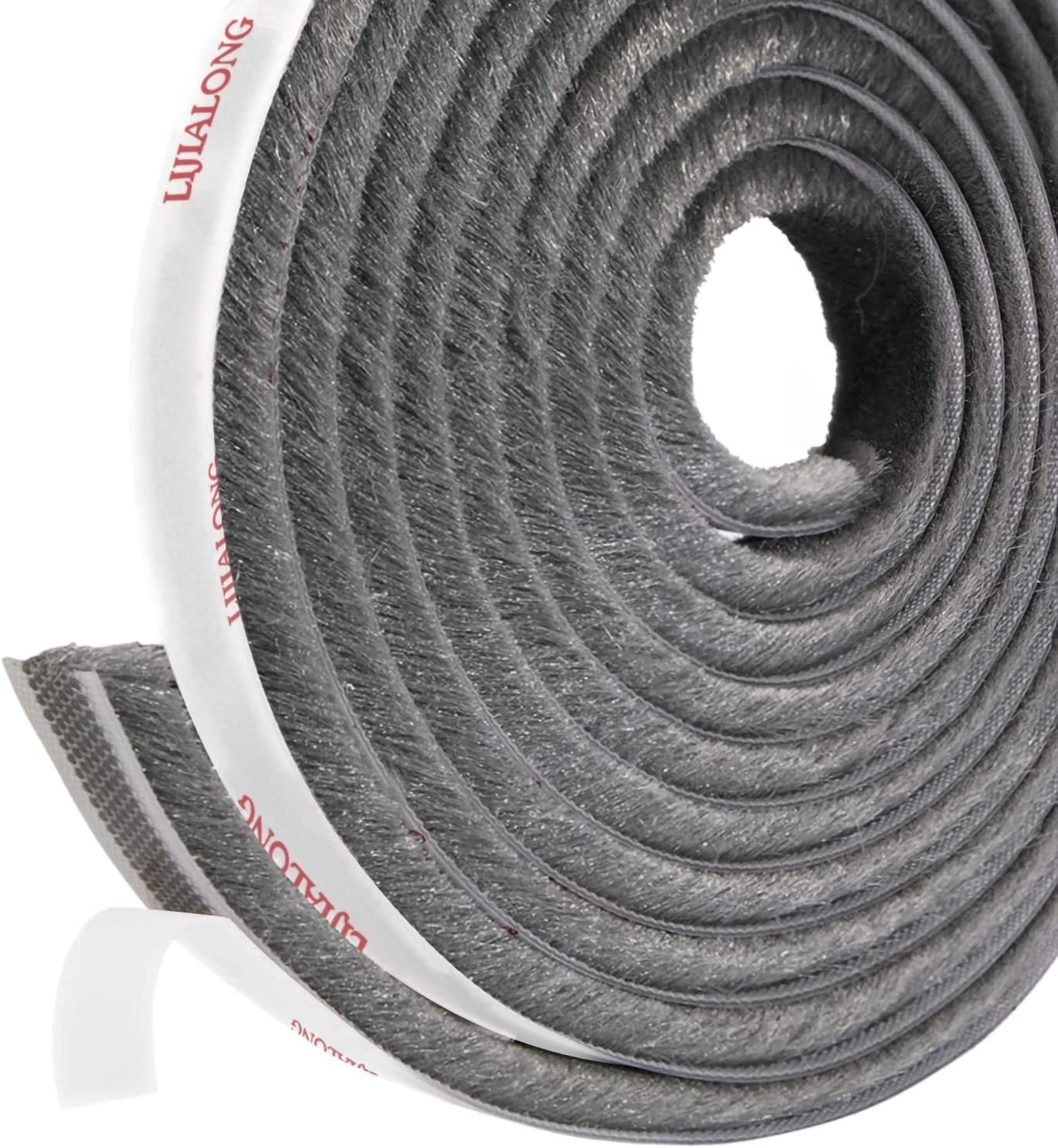 Fowong Draught Excluder Doors Windows Brush Seal Weatherstrip 4.9mx9mmx9mm New