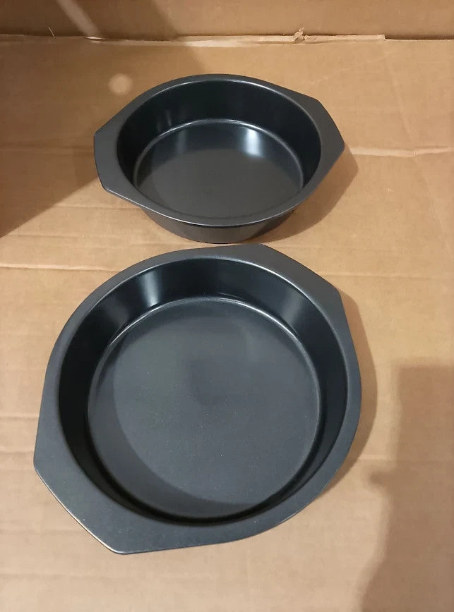 G4GADGET 2 Pack 8in Non Stick 20cm Cake Pan Baking Round Tin Oven Safe