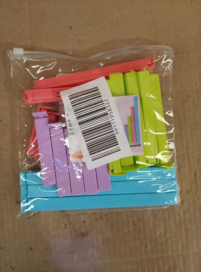 Outtell Food Clips 18pc Storage Bag Sealing 4 Colors Reusable Sandwiches Snacks