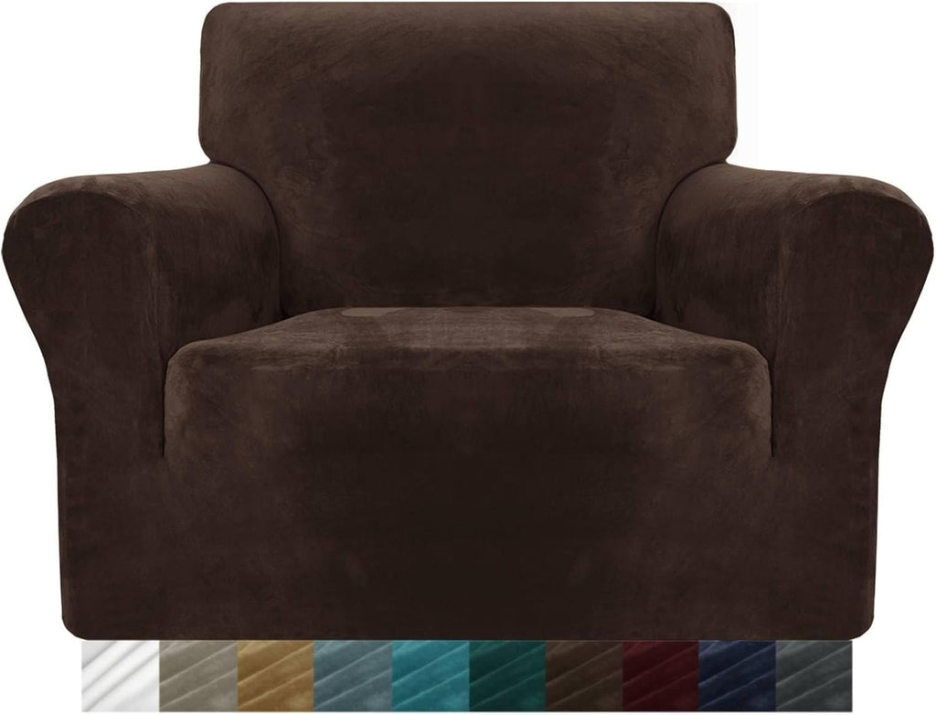 Maxijin Thick Velvet Chair Covers Armchairs Super Stretch Non Slip Sofa New