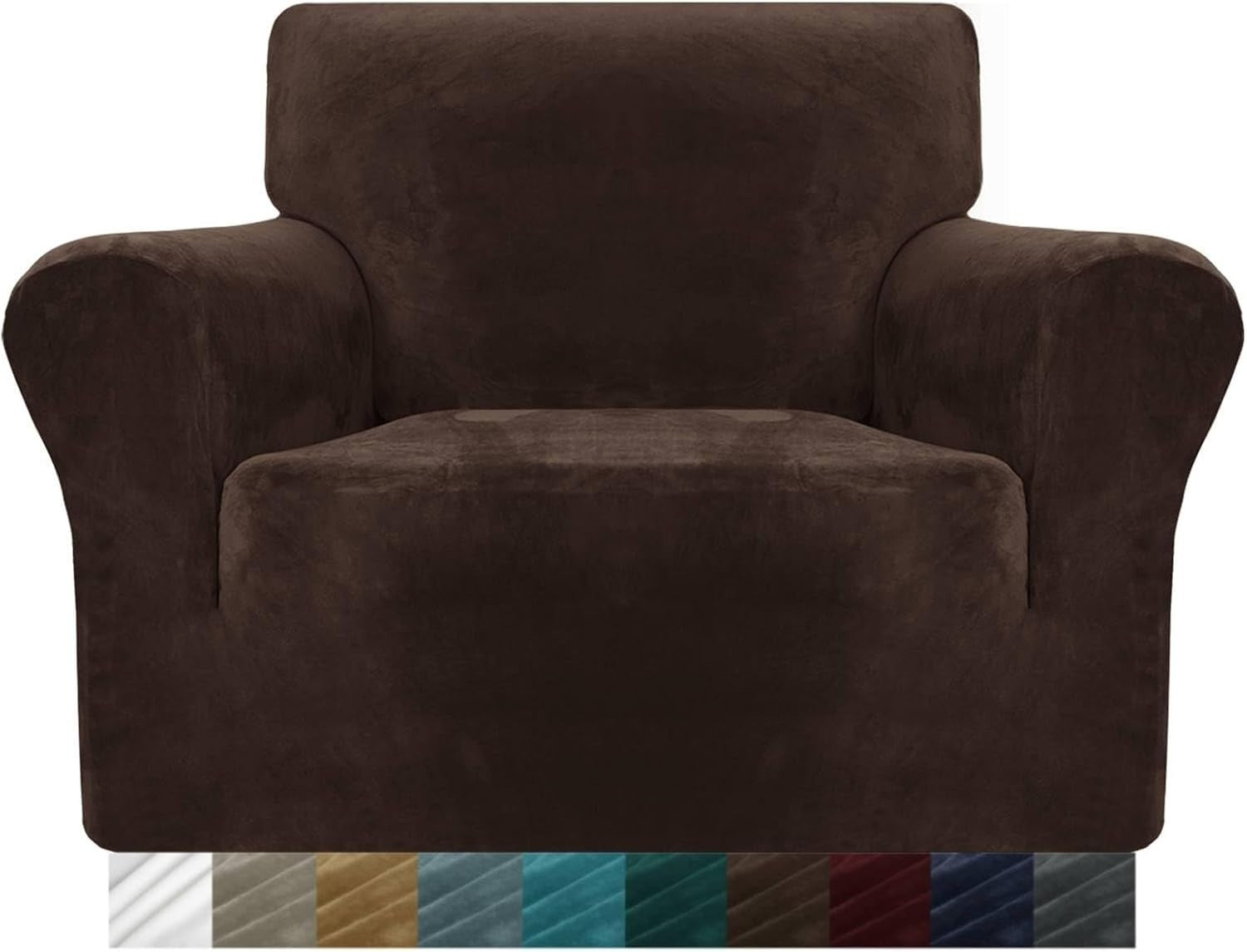 Maxijin Thick Velvet Chair Covers Armchairs Super Stretch Non Slip Sofa New
