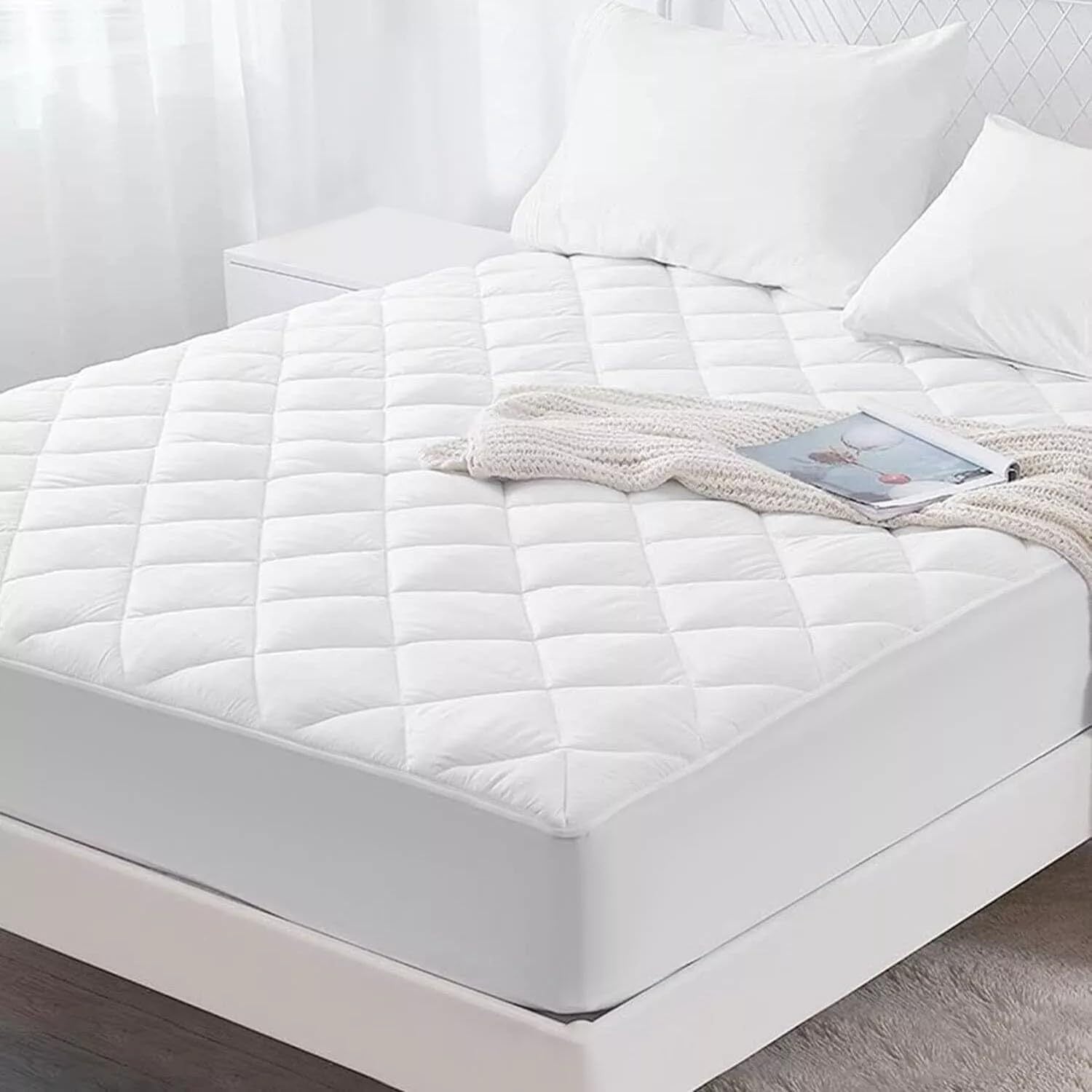 Imperial Rooms King Size Mattress Protector 137x190+30cm Deep Fitted Stretch New