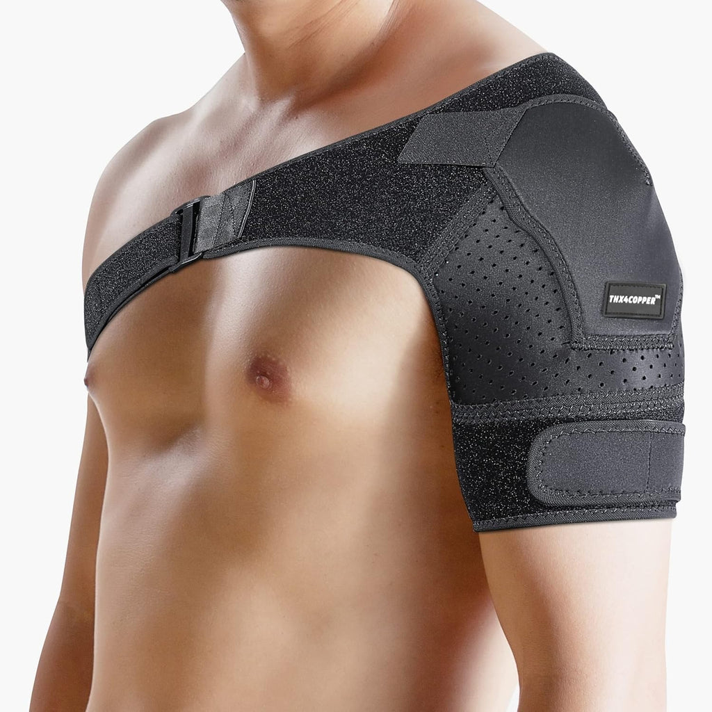 Thx4COPPER Adjustable Shoulder Brace Rotator Support Pain Relief Left Right New